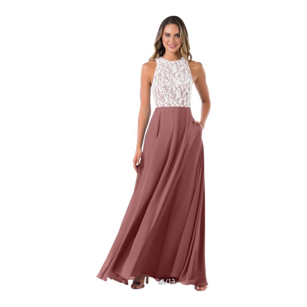 Azazie Kate Maxi Dress Bridesmaid Mother of the Bride Desert Rise Size 16 NWT
